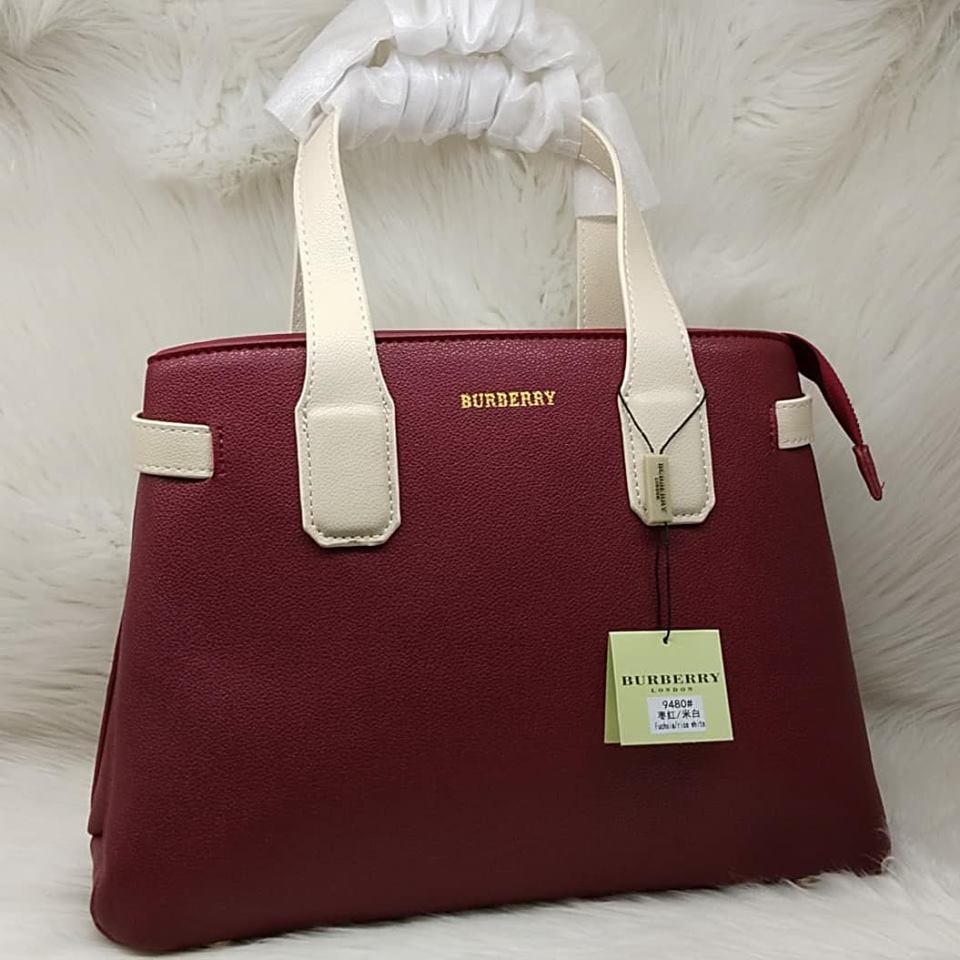 burberry bag maroon